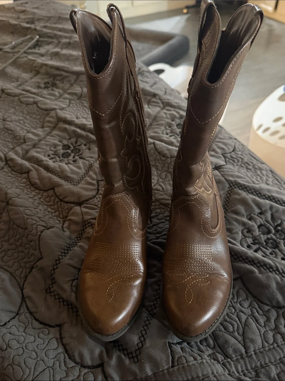 Cat & Jack Brown Kids Western Cowboy Boots